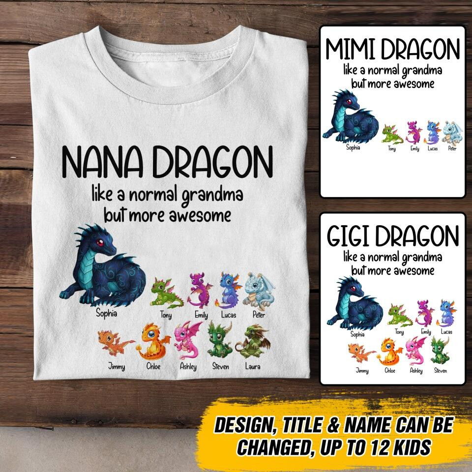 Personalized Nana Dragon T-Shirt Mother's Day Shirt Good Gifts For Mom