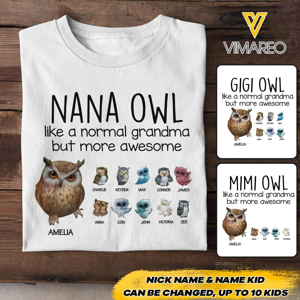 Personalized Nana Owl T-Shirt Mother's Day Shirt Unique Mother's Day Gifts