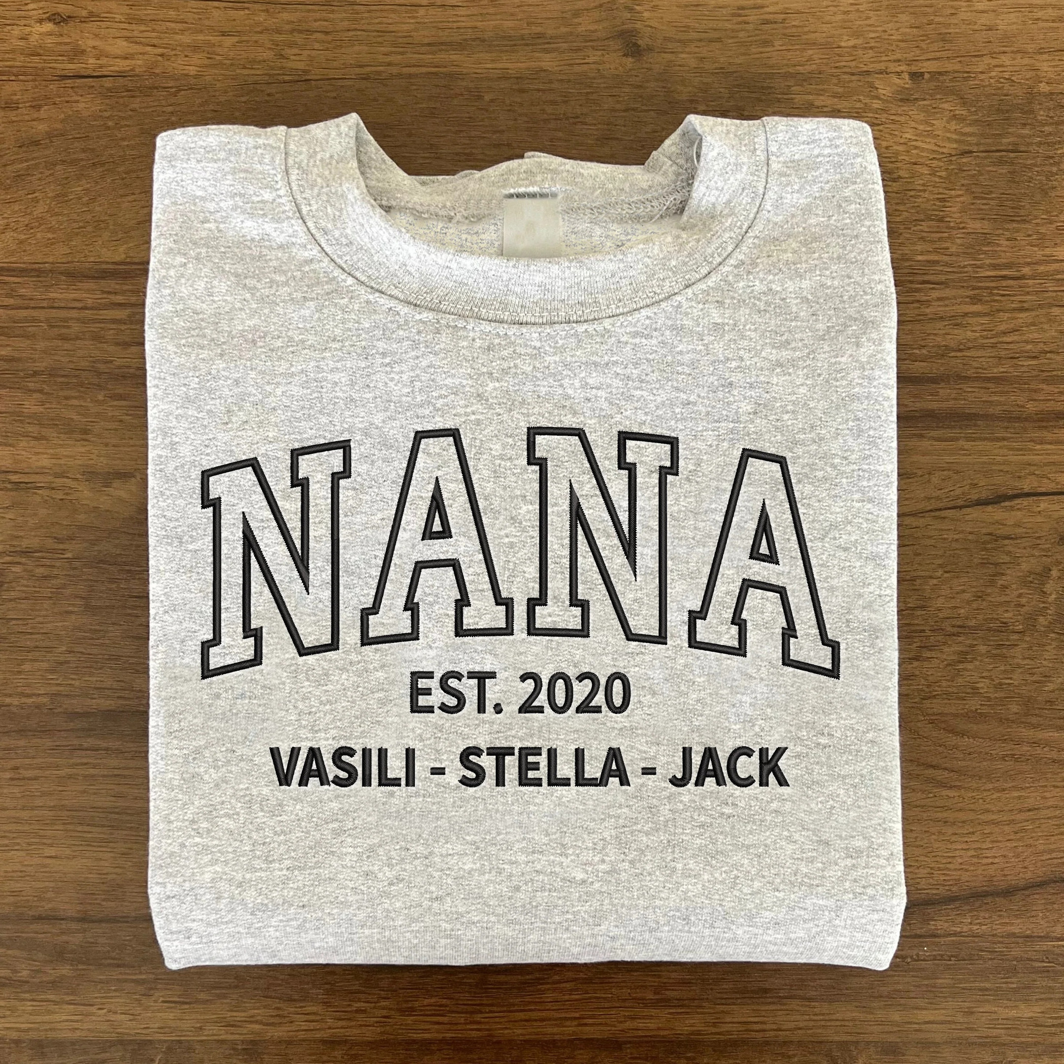 Personalized Nana Sweatshirt Grandma Est Crewneck Family Names Gift for Mom