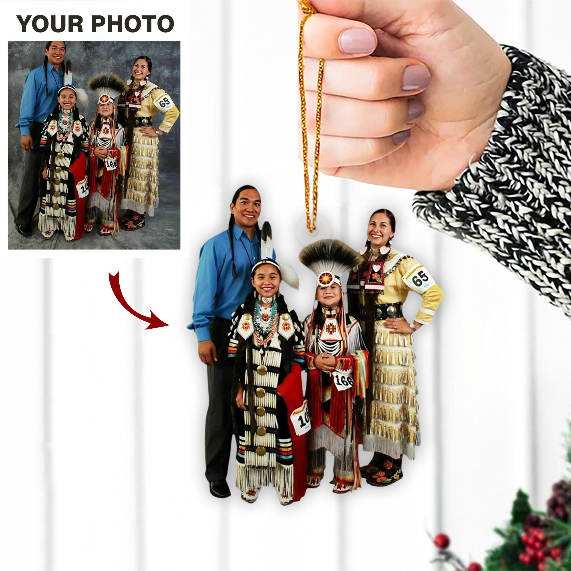 Personalized Native American Family Christmas Ornament Xmas Decor Thoughtful Christmas Gifts