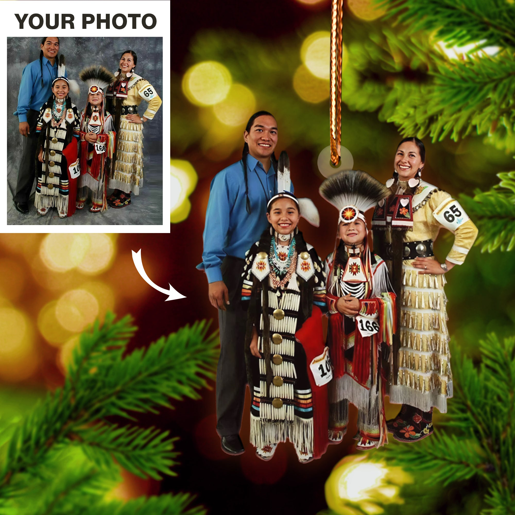 Personalized Native American Family Christmas Ornament Xmas Tree Decor Unique Xmas Gifts