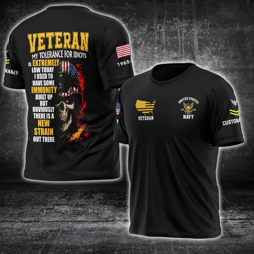 Personalized Navy Veteran Shirt Cool Unique Gifts For Navy Veterans
