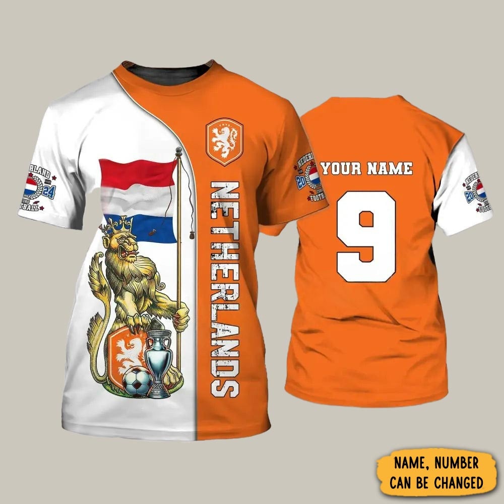 Personalized Netherlands Football Team T-Shirt National Football World Cup 2026 Shirt Fan Gear