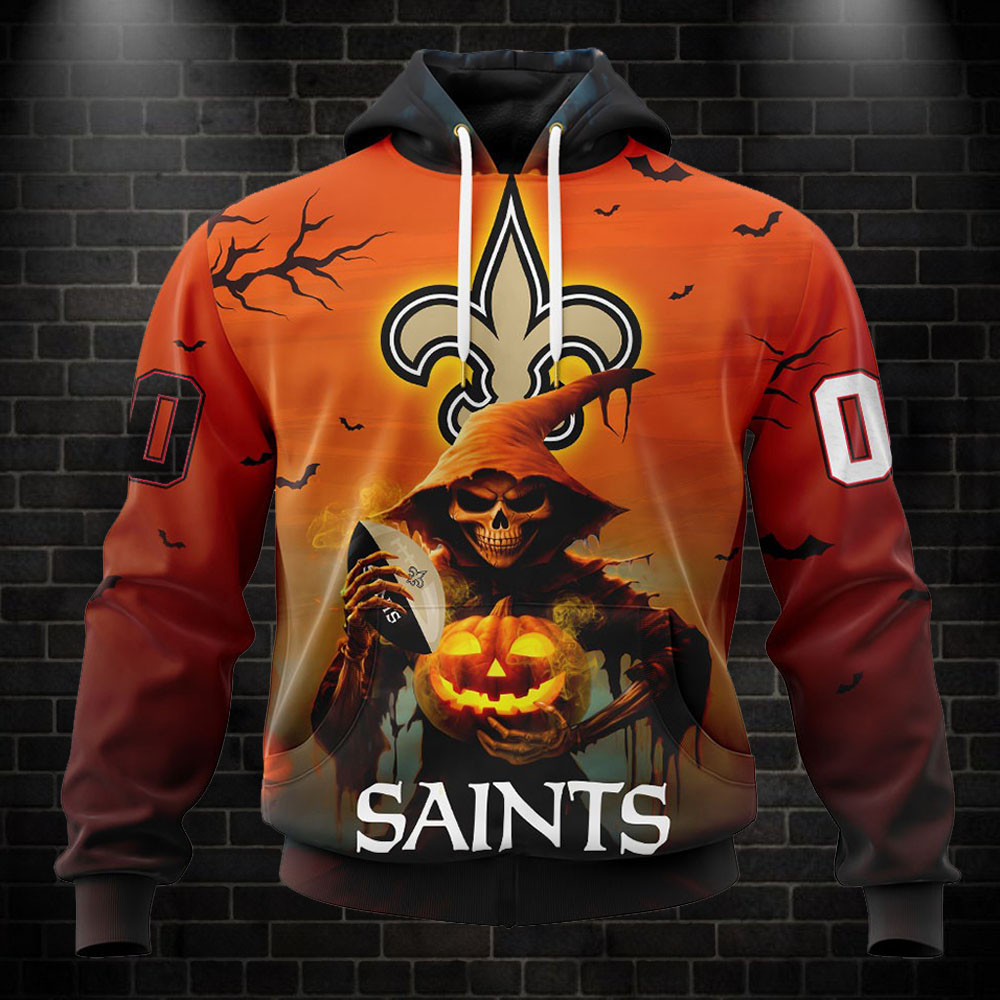Personalized New Orleans Saints NFL Halloween Hoodie Gifts For Football Lovers