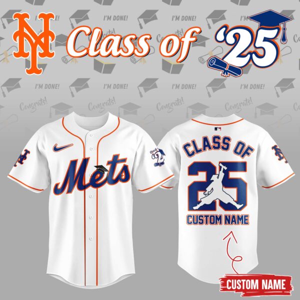 Personalized New York Mets Class Of 2025 Baseball Jersey Gifts For Baseball Players