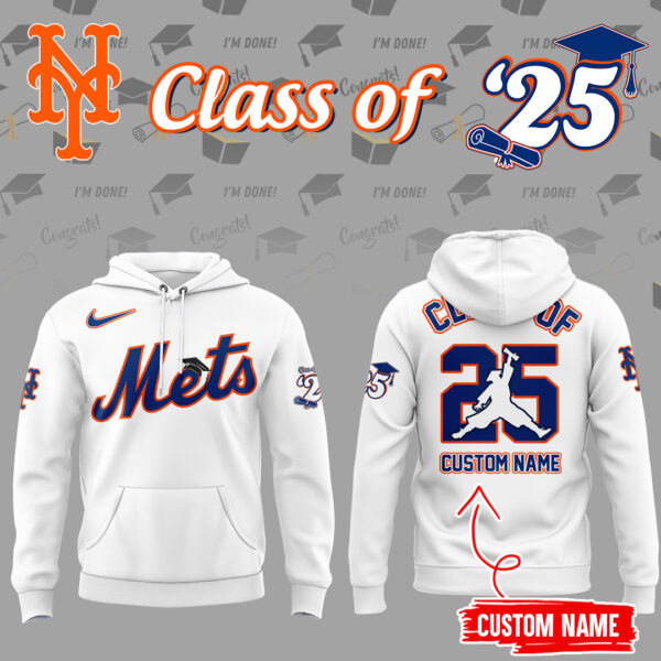 Personalized New York Mets Class of 2025 Hoodie Gift For Baseball Lover