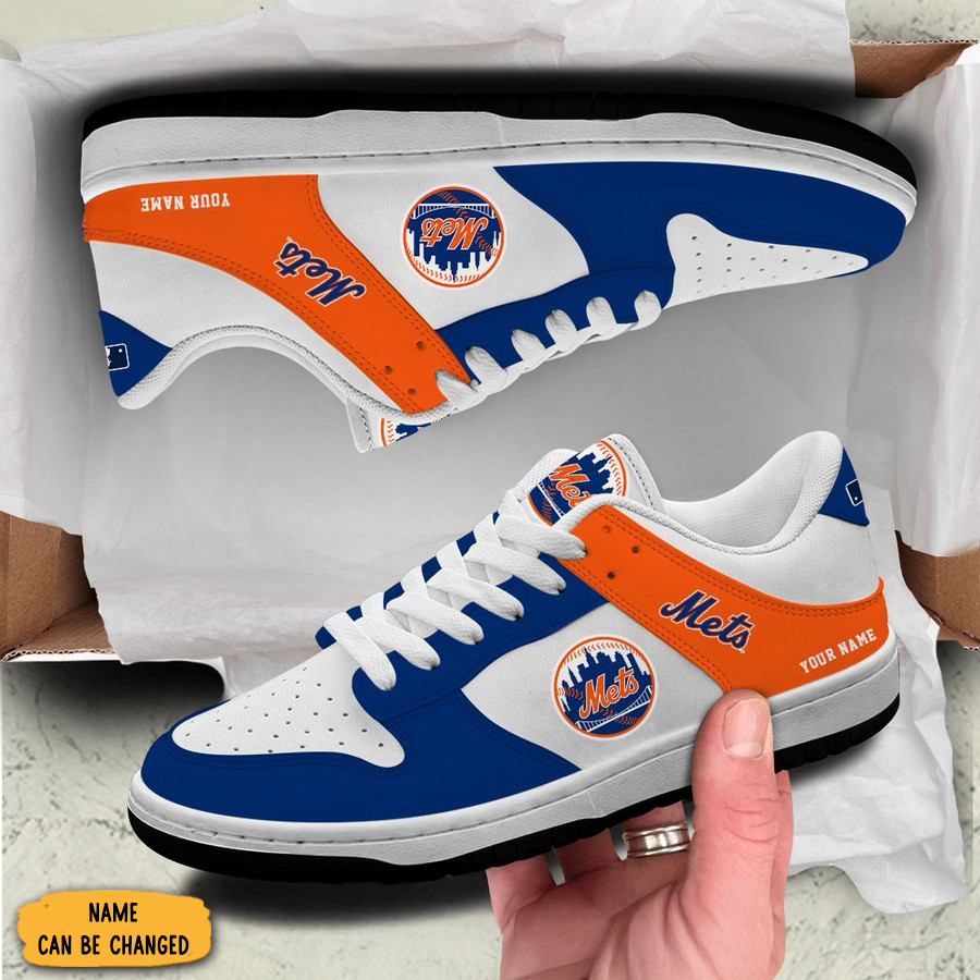 Personalized New York Mets SB Dunk Low Top Shoes Best Gifts For Baseball Fans