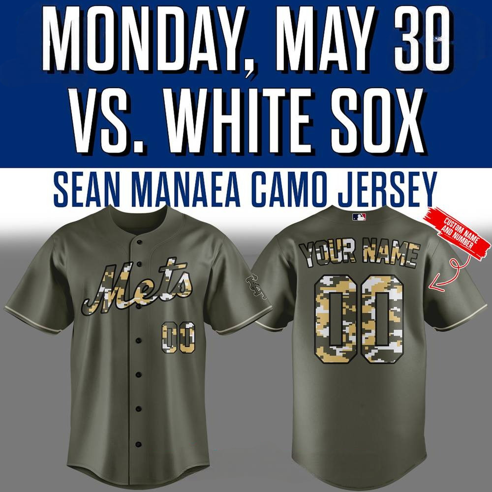 Personalized New York Mets Sean Manaea Camo Baseball Jersey Best Gifts For Baseball Lovers