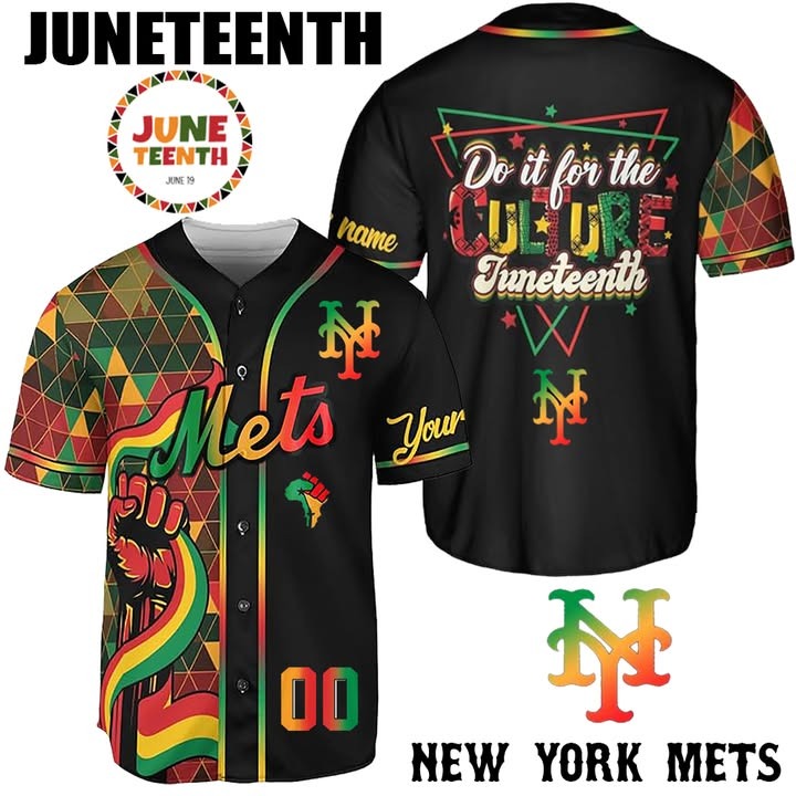 Personalized New York Mets x Juneteenth Jersey Baseball Team Gift Ideas