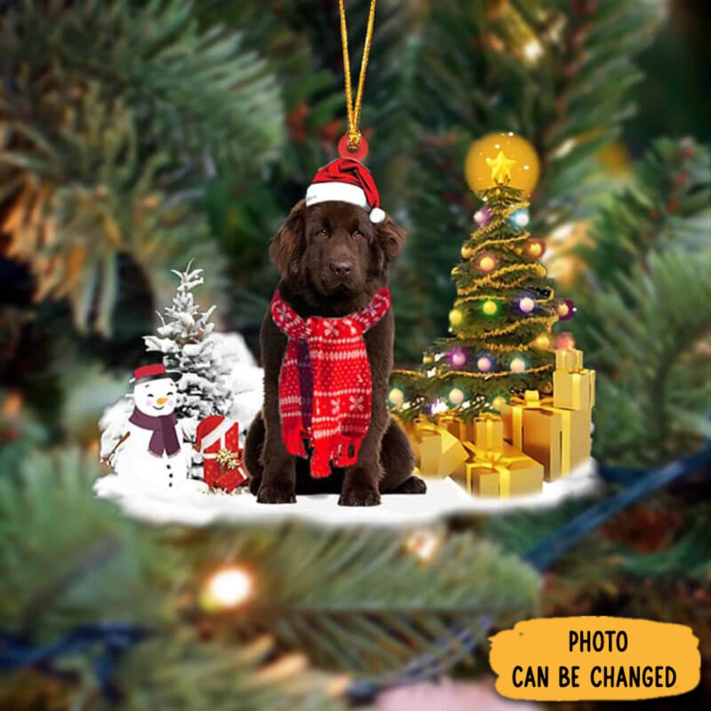 Personalized Newfoundland Christmas Ornament Joyful Home Ornament Decor