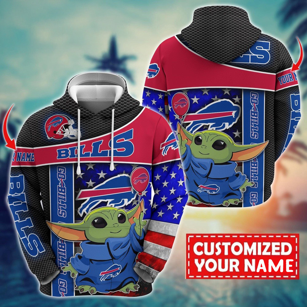Personalized NFL Buffalo Bills Baby Yoda Hoodie Best Gifts For NFL Fans