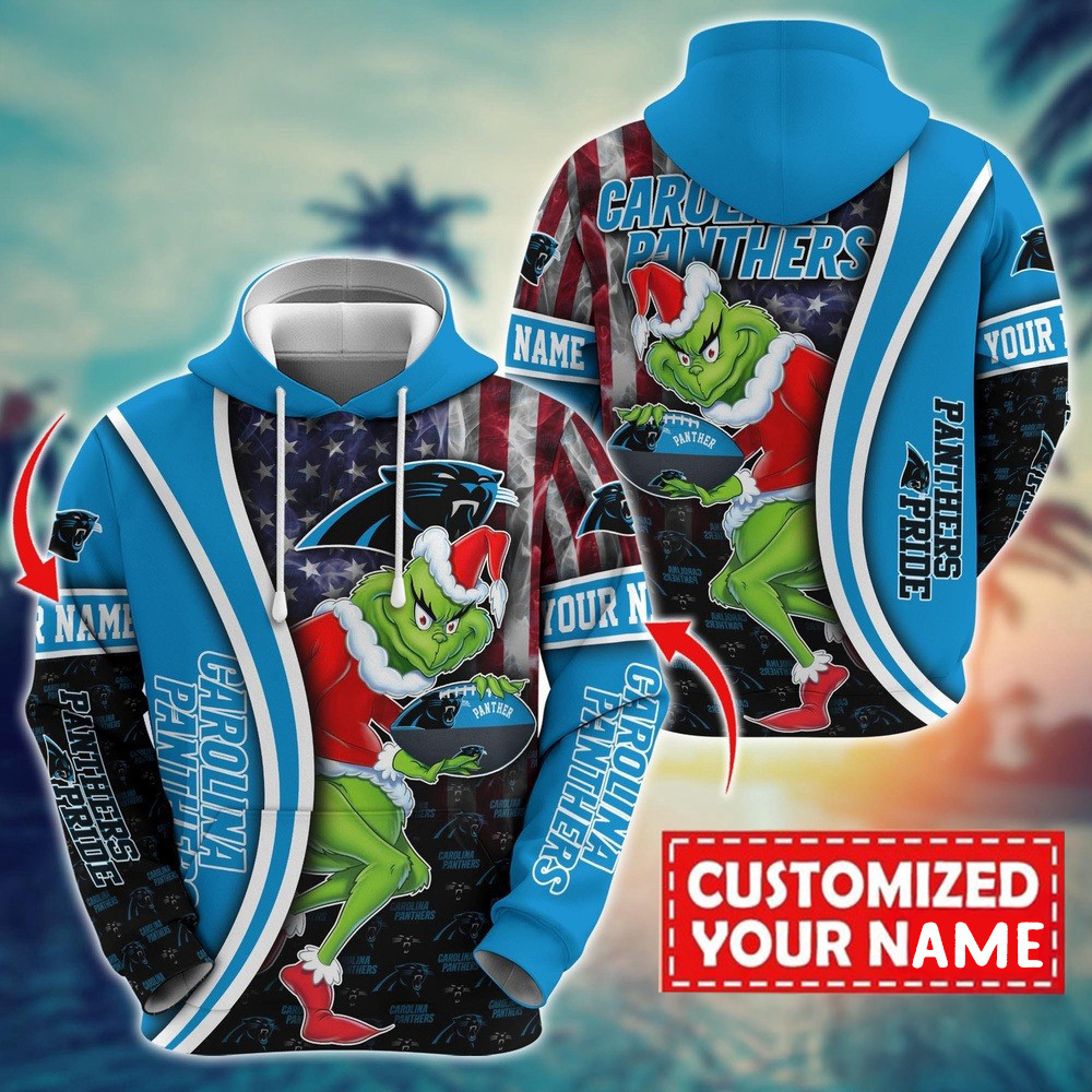 Personalized NFL Carolina Panthers Hoodie Grinch Unisex Hoodie