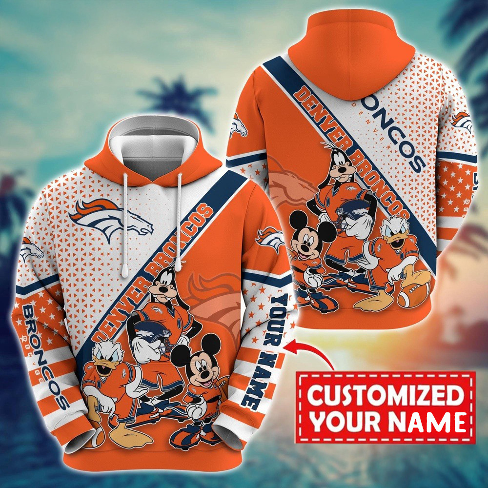 Personalized NFL Denver Broncos Character Cartoon Movie Unisex Hoodie Football Gifts For Men