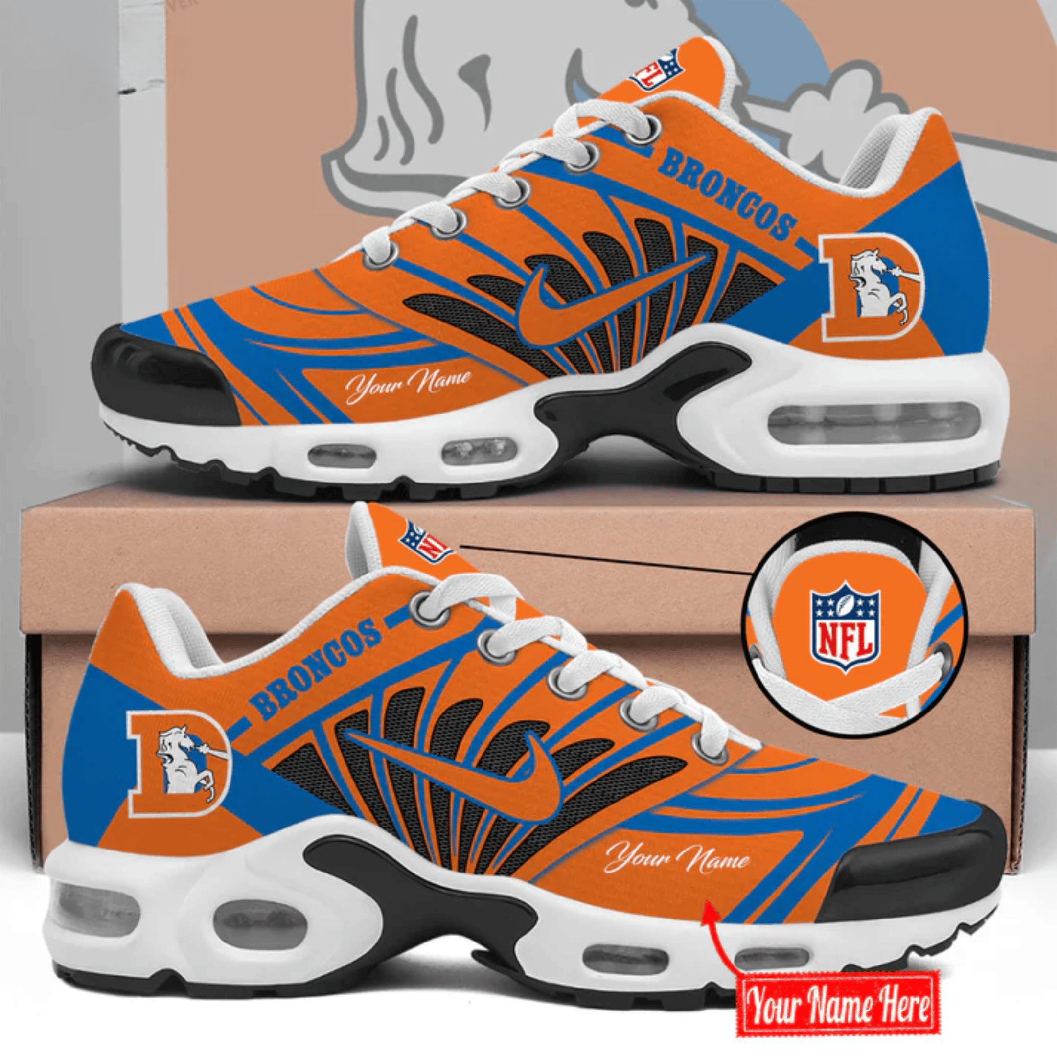 Personalized NFL Denver Broncos Shoes Gift Ideas For Football Lovers