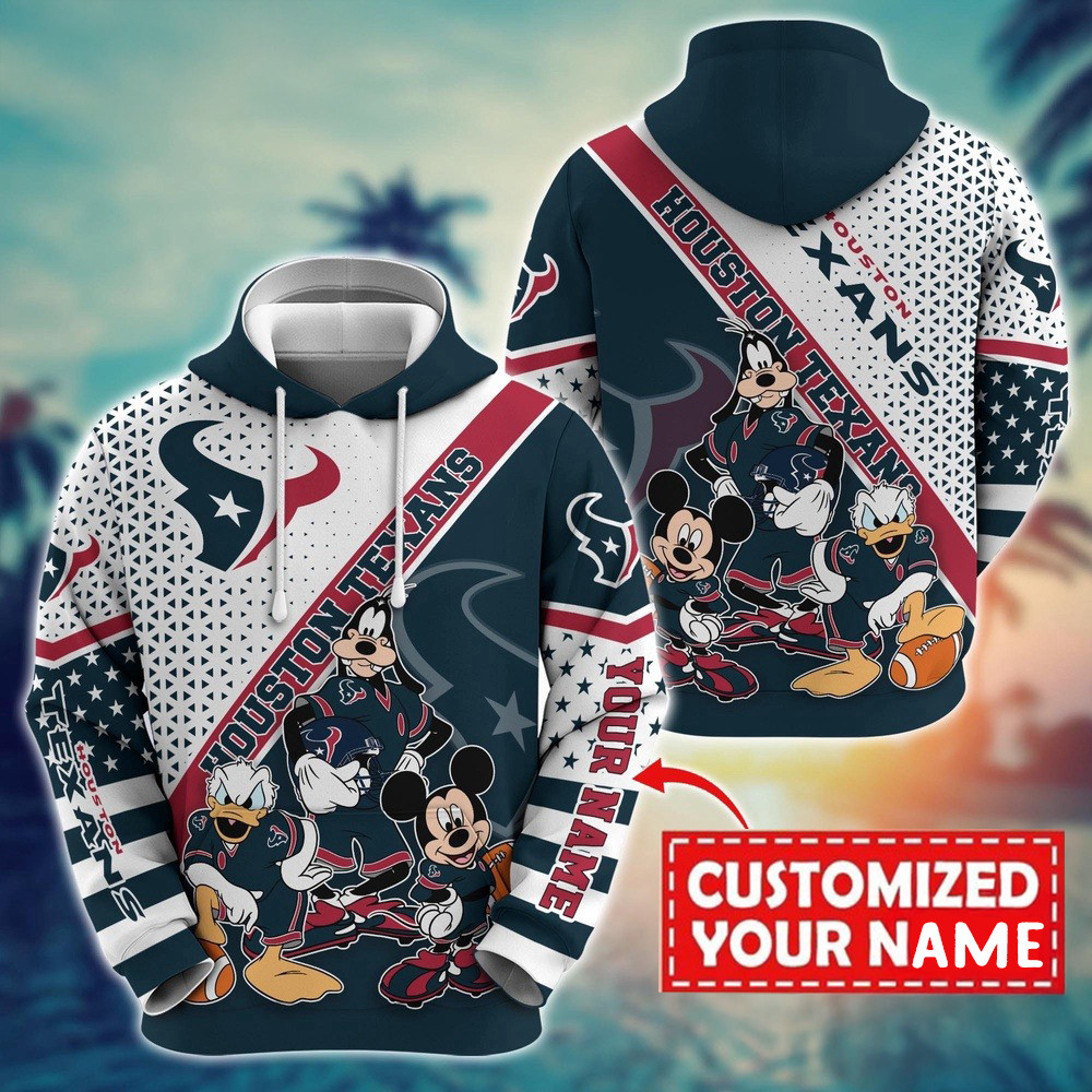 Personalized NFL Houston Texans Character Cartoon Movie Hoodie Football Related Gifts
