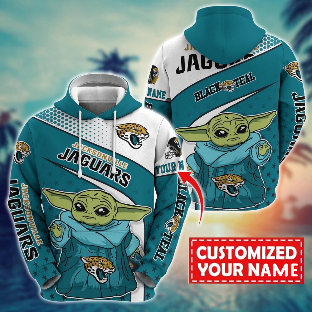 Personalized NFL Jacksonville Jaguars Baby Yoda Hoodie Best Gifts For Nfl Fans