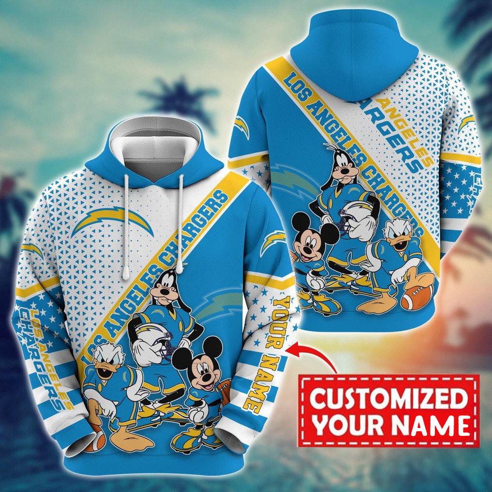 Personalized NFL Los Angeles Chargers Character Cartoon Movie Hoodie Presents For Football Lovers
