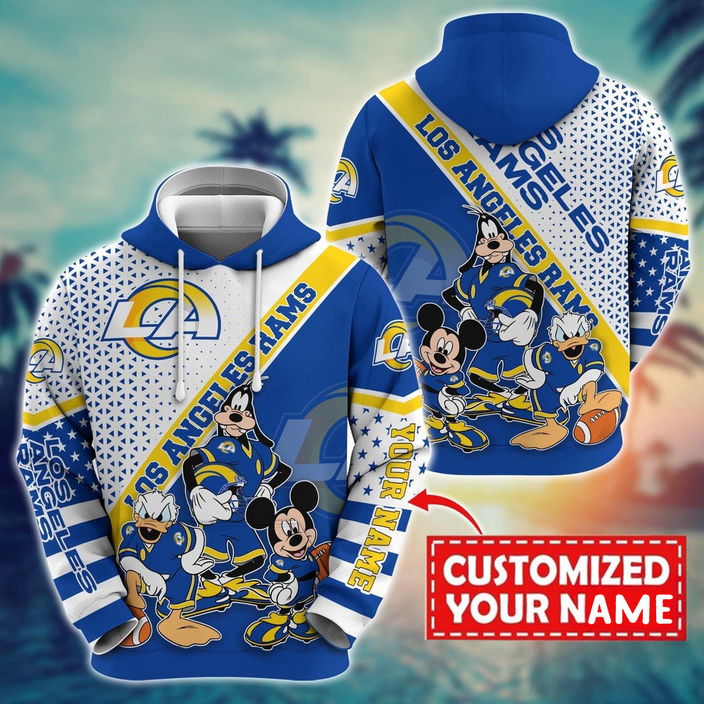 Personalized NFL Los Angeles Rams Character Cartoon Movie Hoodie Presents For Football Fans
