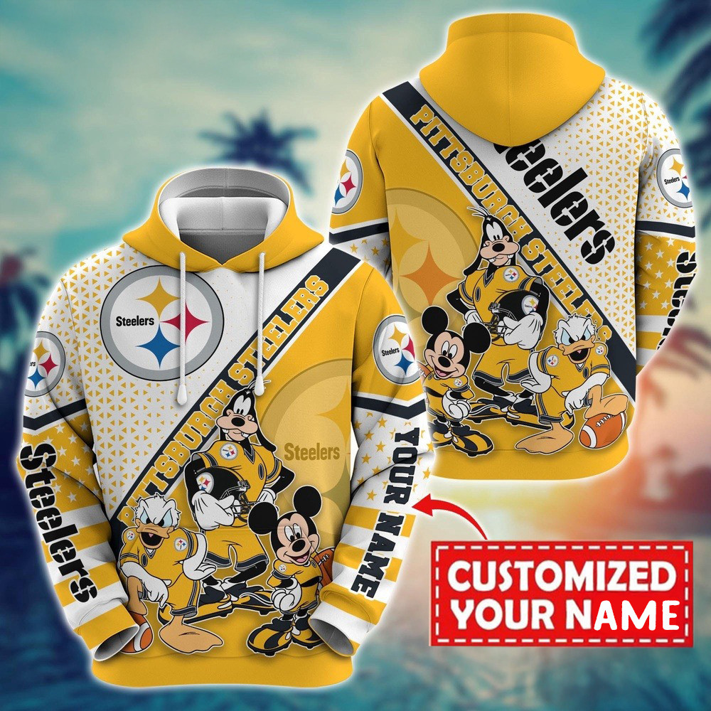 Personalized NFL Pittsburgh Steelers Character Cartoon Movie Hoodie Presents For Football Fans