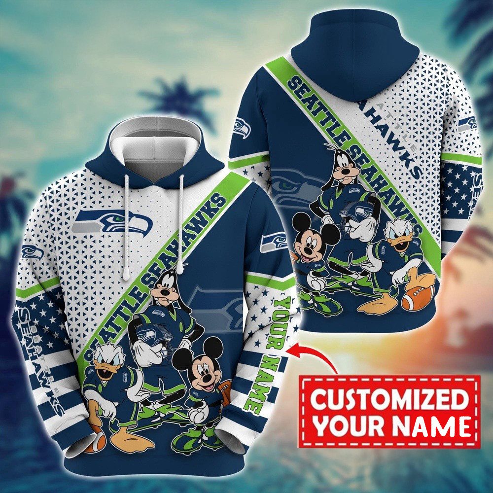 Personalized NFL Seattle Seahawks Character Cartoon Movie Hoodie Gifts For Football Fan