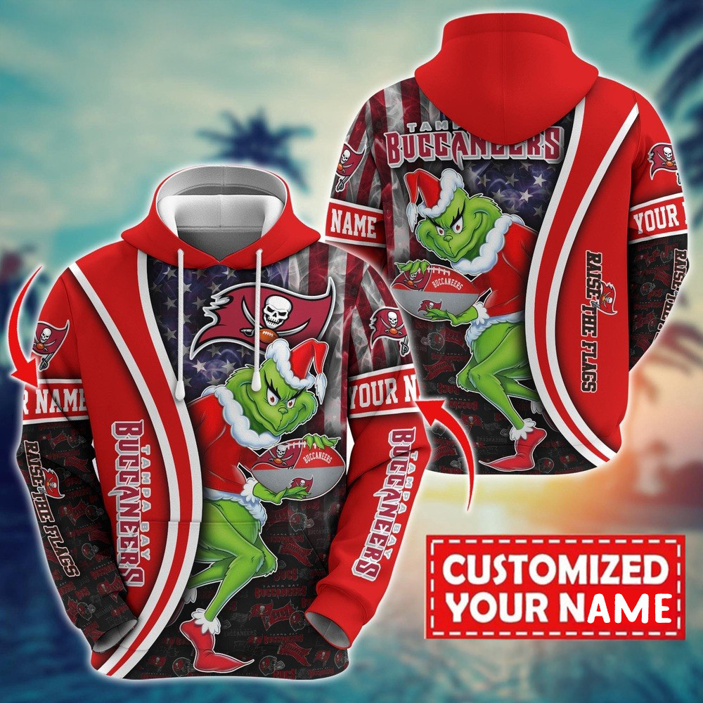 Personalized NFL Tampa Bay Buccaneers Grinch Hoodie Unique Gifts For Football Fans