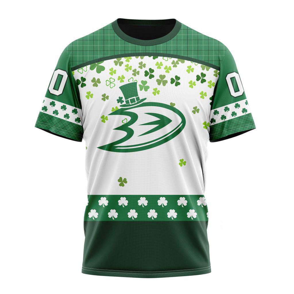 Personalized NHL Anaheim Ducks St. Patrick's Day Shirt For Hockey Fans Gifts