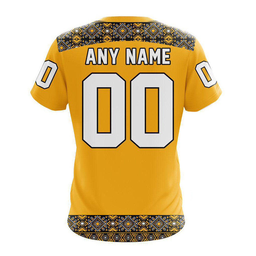 Personalized NHL Boston Bruins Native American Heritage Design T-Shirt Fan Gift Ideas