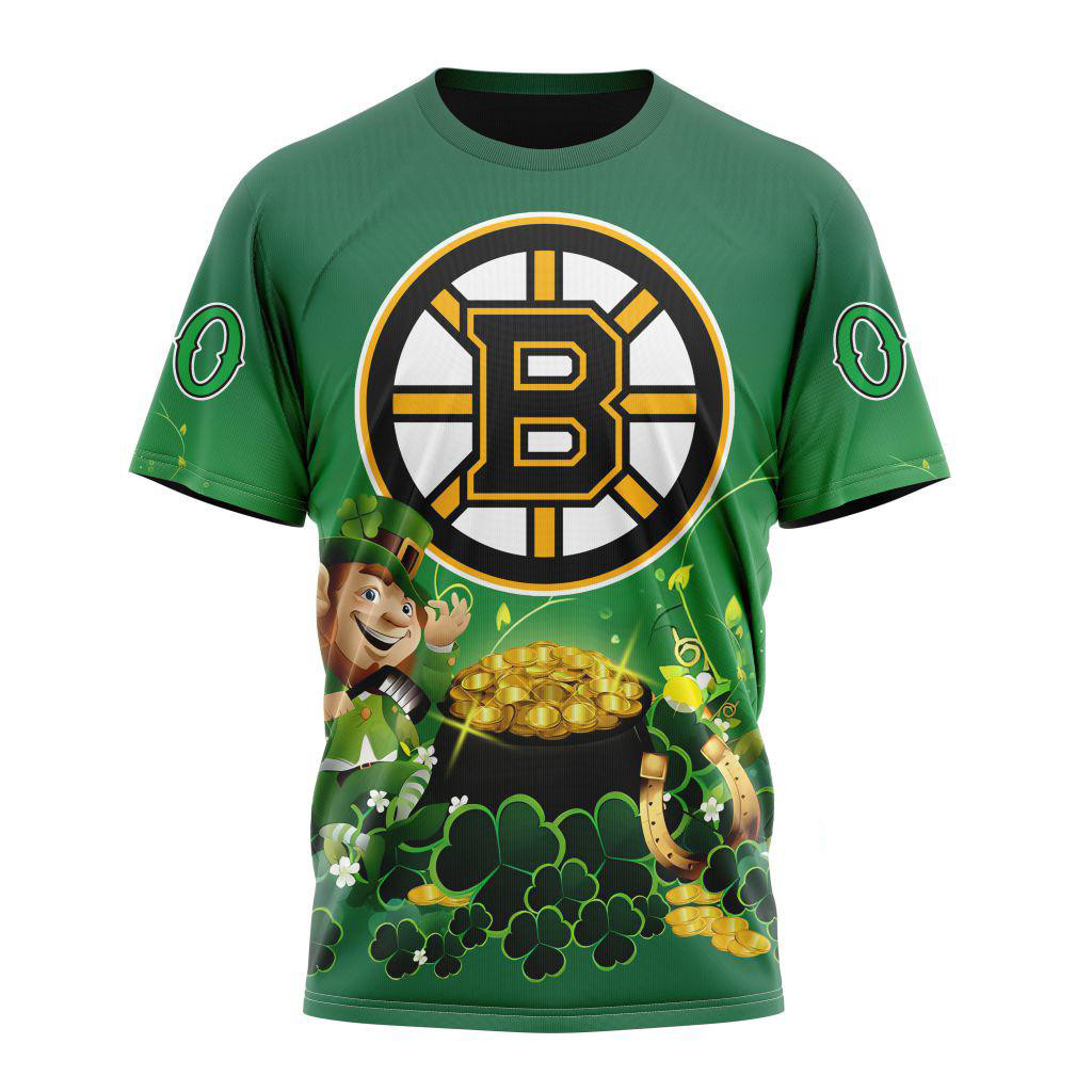Personalized NHL Boston Bruins Shirt St. Patrick's Day Hockey Team T-Shirt