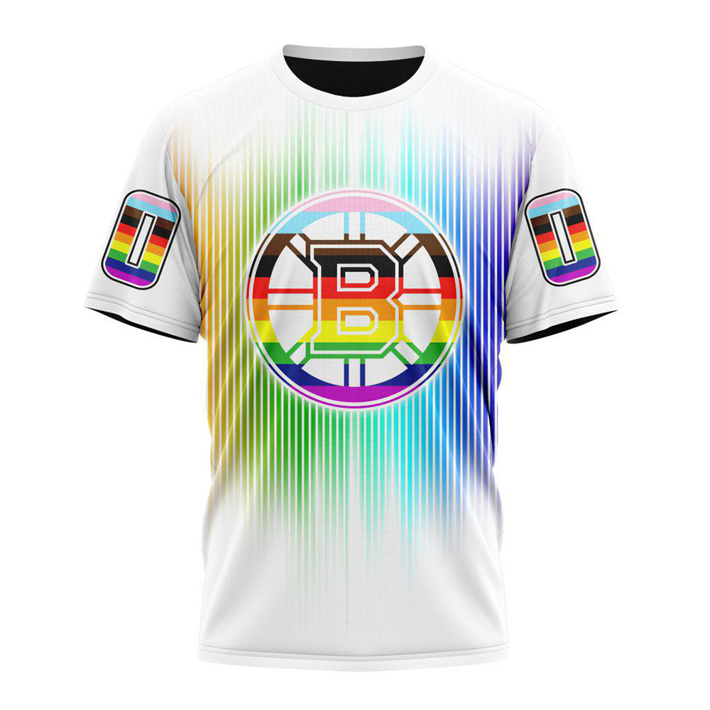 Personalized NHL Boston Bruins Special LGBT Design For Pride Month Shirt Hockey Lovers Gifts