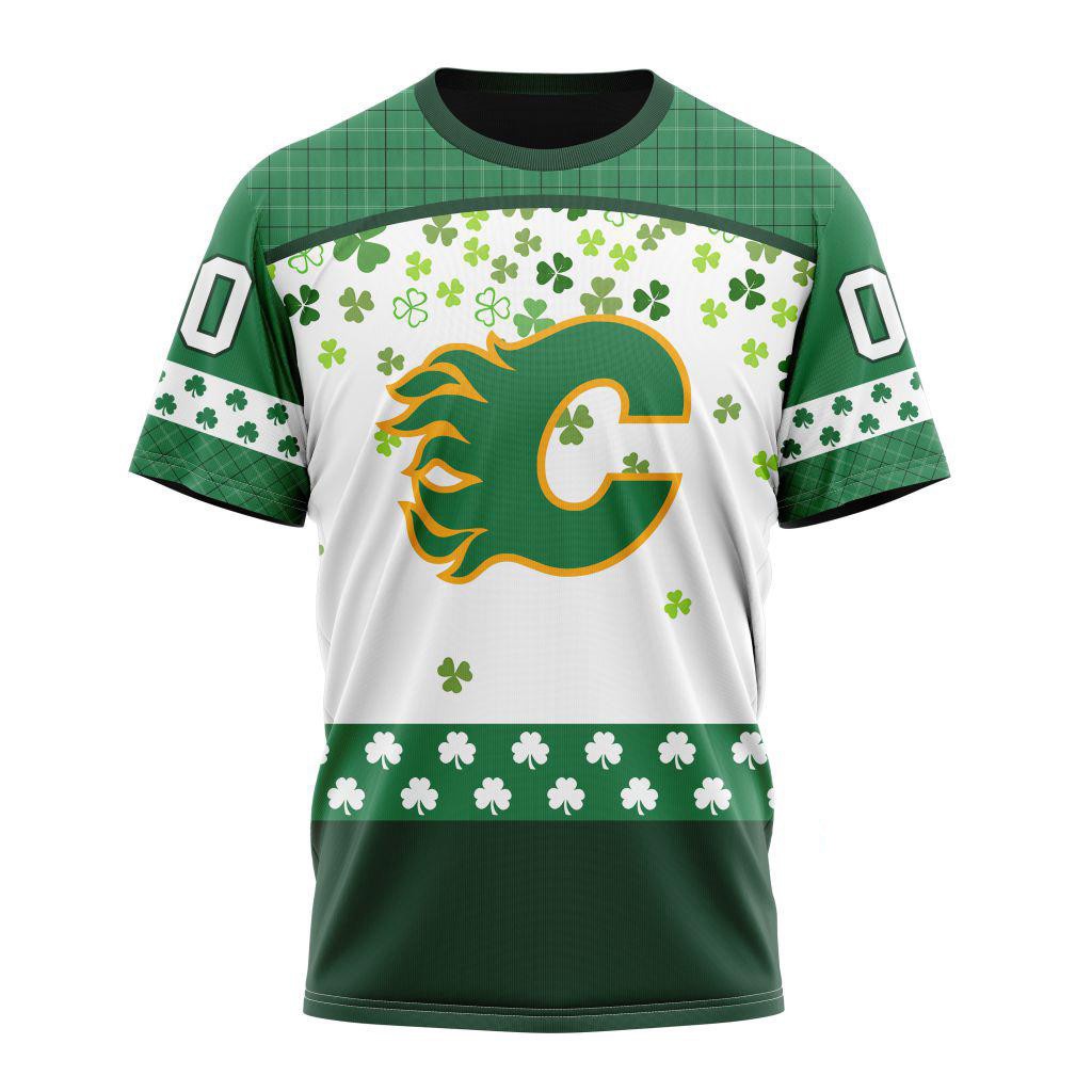 Personalized NHL Calgary Flames Shirt Patrick's Day Gifts For Hockey Fans