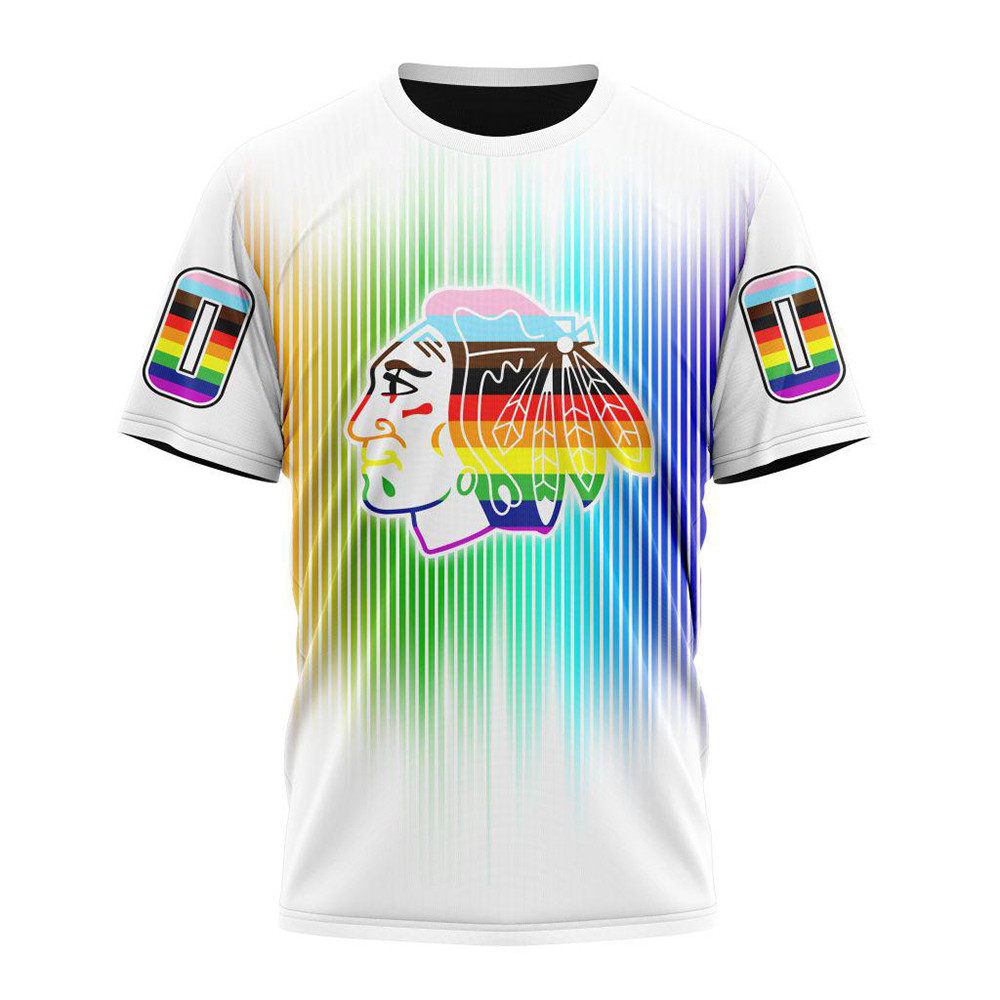 Personalized NHL Chicago Blackhawks Special LGBT Design For Pride Month Shirt Gift For Brother