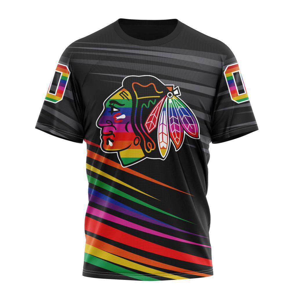 Personalized NHL Chicago Blackhawks Special LGBT Pride T-Shirt Gift For Ice Hockey Team