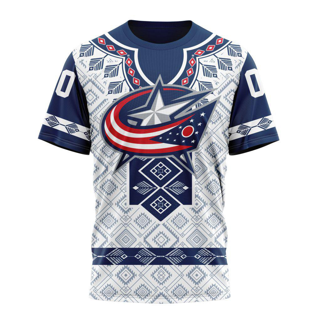 Personalized NHL Columbus Blue Jackets Native Heritage T Shirt Gift For Fans Of Ice Hockey