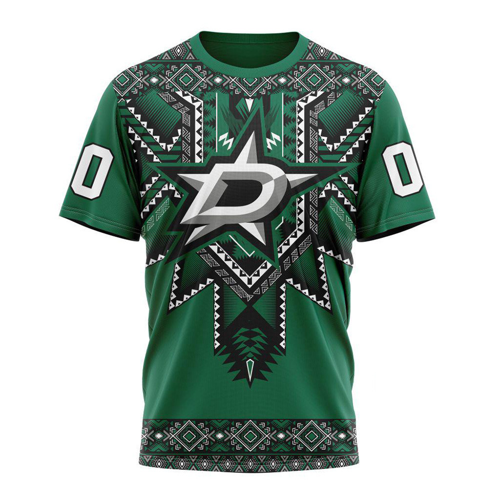 Personalized NHL Dallas Stars Shirt For Hockey Lovers Native American Heritage T-Shirt