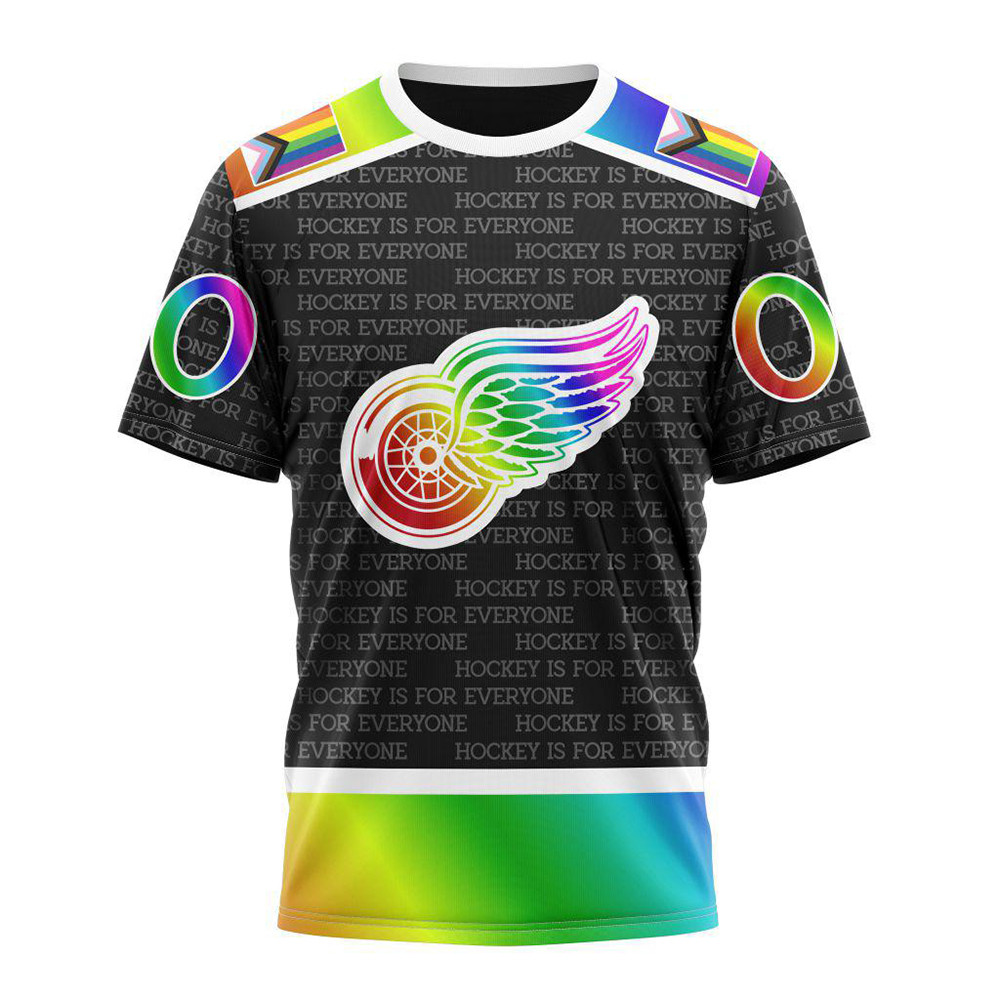 Personalized NHL Detroit Red Wings Special LGBT Pride Is For Everyone Hockey Shirt For Fan Gift