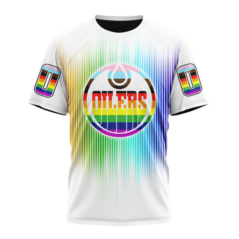 Personalized NHL Edmonton Oilers Special LGBT Design For Pride Month Shirt Gift For Boyfriend