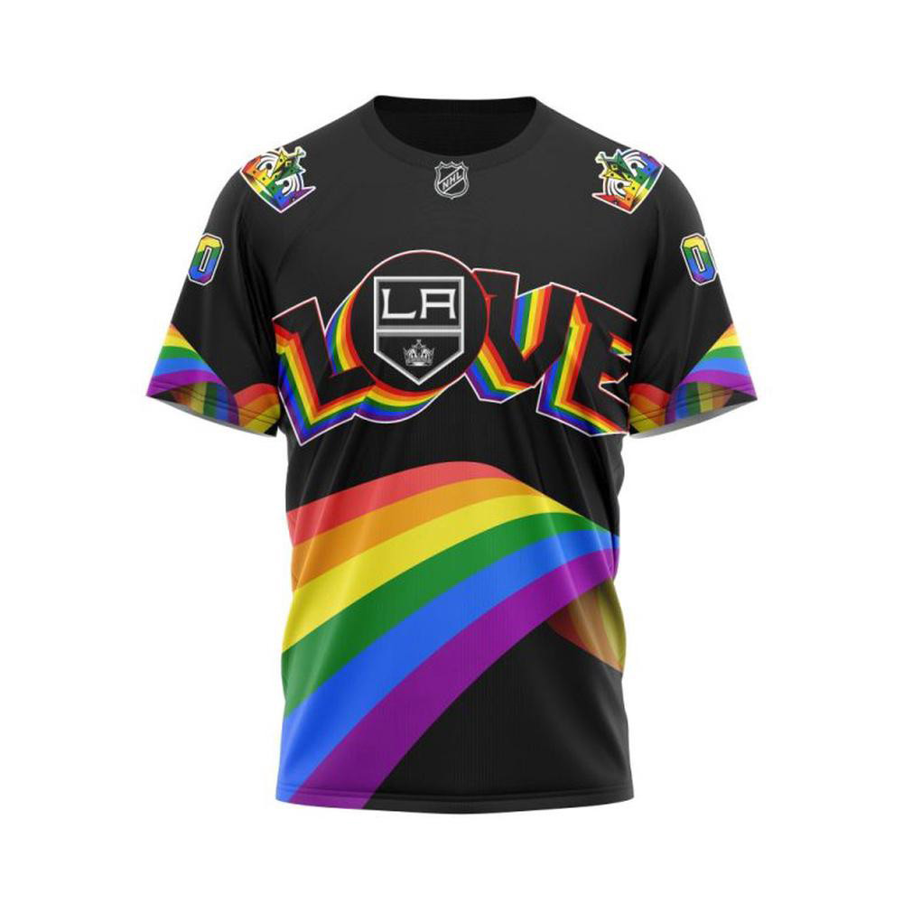 Personalized NHL Los Angeles Kings Lover LGBT Pride Month Shirt Presents For Hockey Lovers