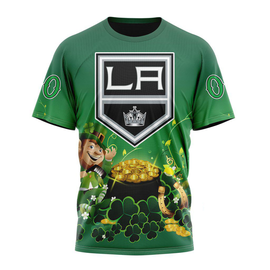 Personalized NHL Los Angeles Kings St. Patrick's Day Shirt Hockey Team T-Shirt For Fan