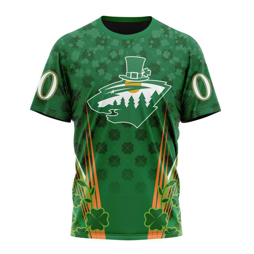 Personalized NHL Minnesota Wild Shirt St. Patrick's Day Hockey Team T-Shirt For Fan