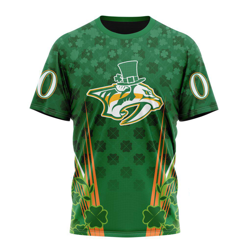 Personalized NHL Nashville Predators Shirt St. Patrick's Day Hockey Team T-Shirt For Fan