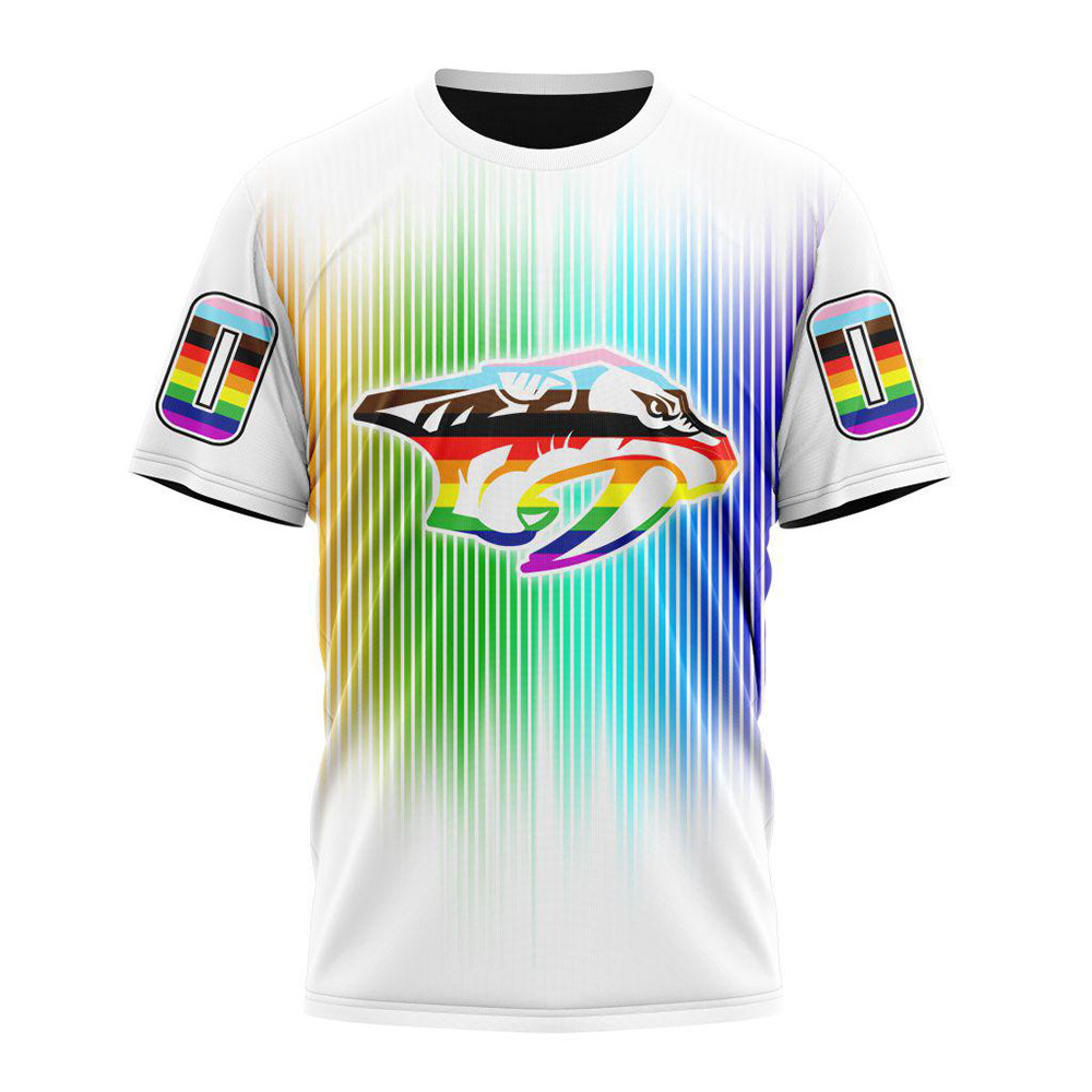 Personalized NHL Nashville Predators Special LGBT Design For Pride Month Shirt Gift For Men
