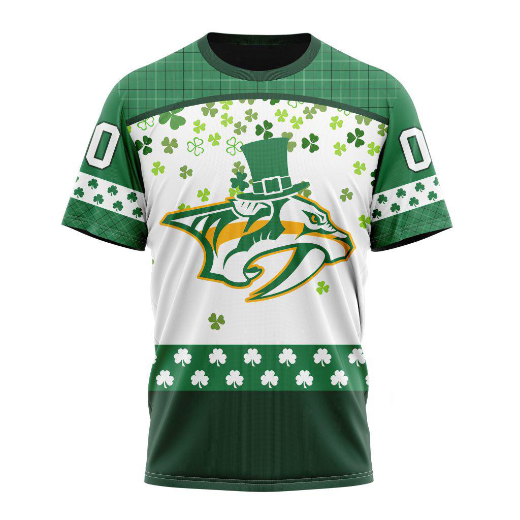 Personalized NHL Nashville Predators St. Patrick's Day Shirt Gifts For Hockey Fan