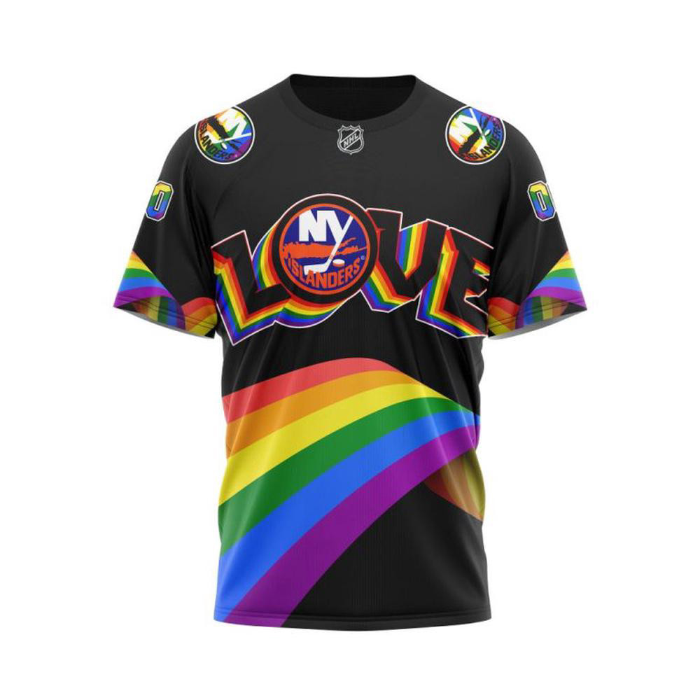 Personalized NHL New York Islanders Lover LGBT Pride Month Shirt Great Gifts For Hockey Fans