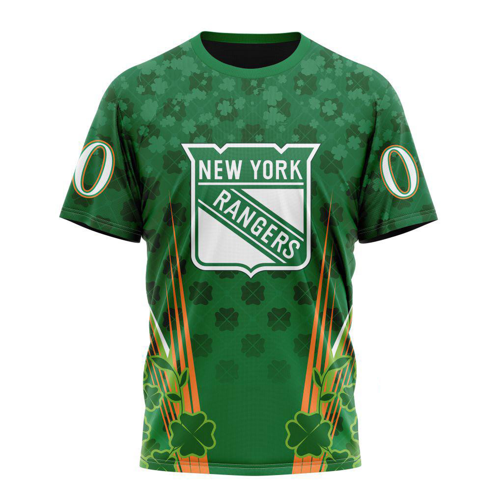 Personalized NHL New York Rangers Shirt St. Patrick's Day Hockey Team T-Shirt For Fan
