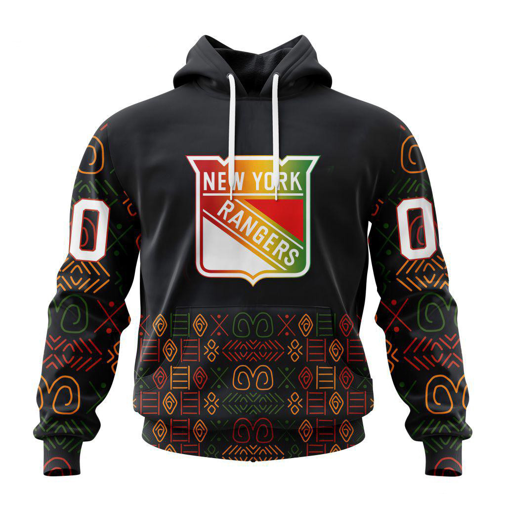 Personalized NHL New York Rangers Special Design For Black History Month Hoodie Gift For Grand