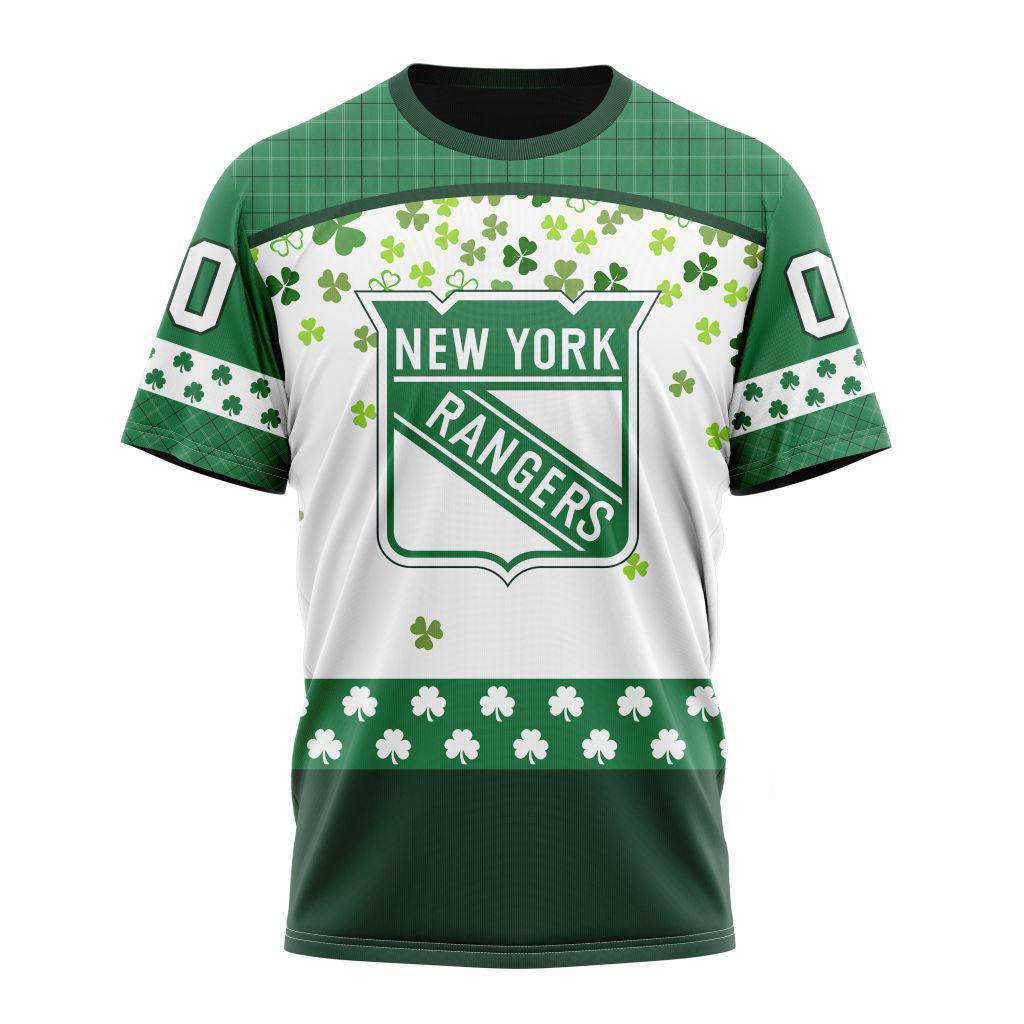 Personalized NHL New York Rangers St. Patrick's Day Shirt Gifts For Hockey Fan