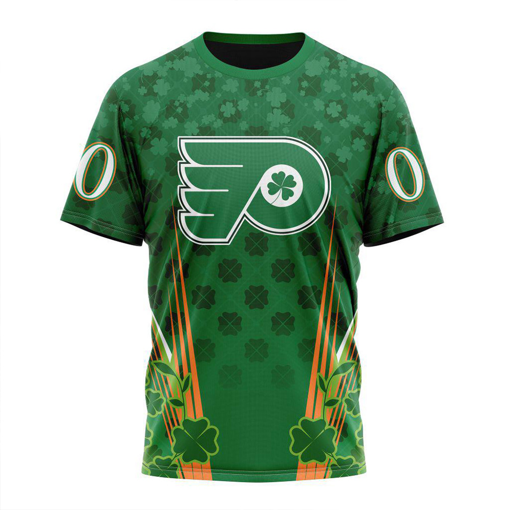 Personalized NHL Philadelphia Flyers Shirt St. Patrick's Day Hockey Team T-Shirt For Fan