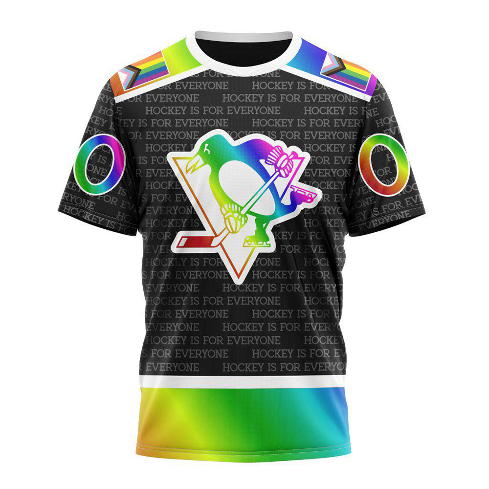 Personalized NHL Pittsburgh Penguins Special LGBT Pride Is For Everyone Hockey Shirt Fan Gift