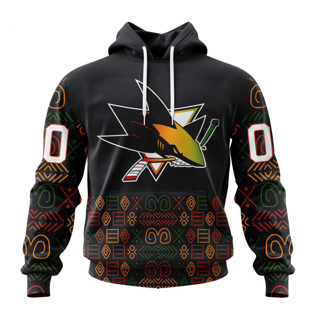 Personalized NHL San Jose Sharks Hoodie Black History Month Hoodie Hockey Lovers Gifts For Men