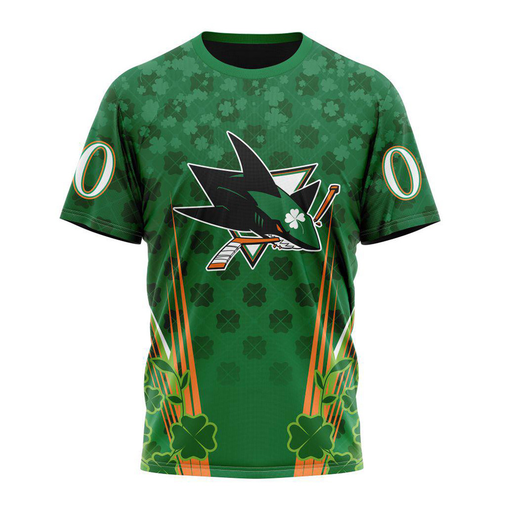 Personalized NHL San Jose Sharks Shirt St. Patrick's Day Hockey Team T-Shirt For Fan